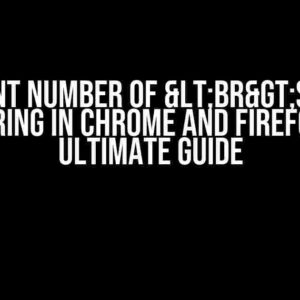 Different number of <br>s in XSLT rendering in Chrome and Firefox: The Ultimate Guide